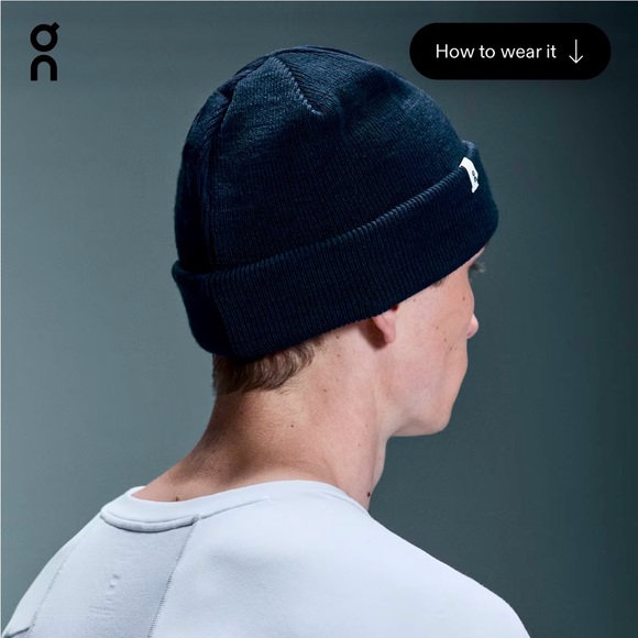 On Running Unisex Merino Beanie Black - Picture 8 of 8